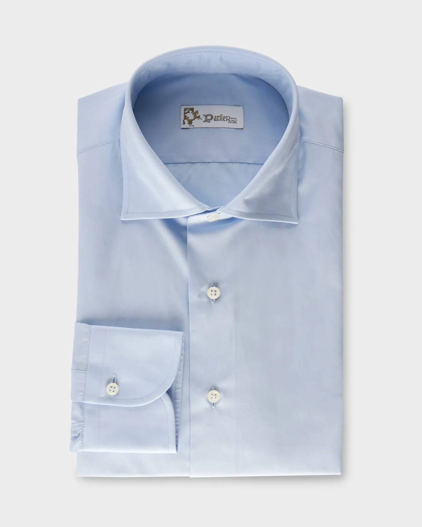 Light Blue Cotton Business Shirt