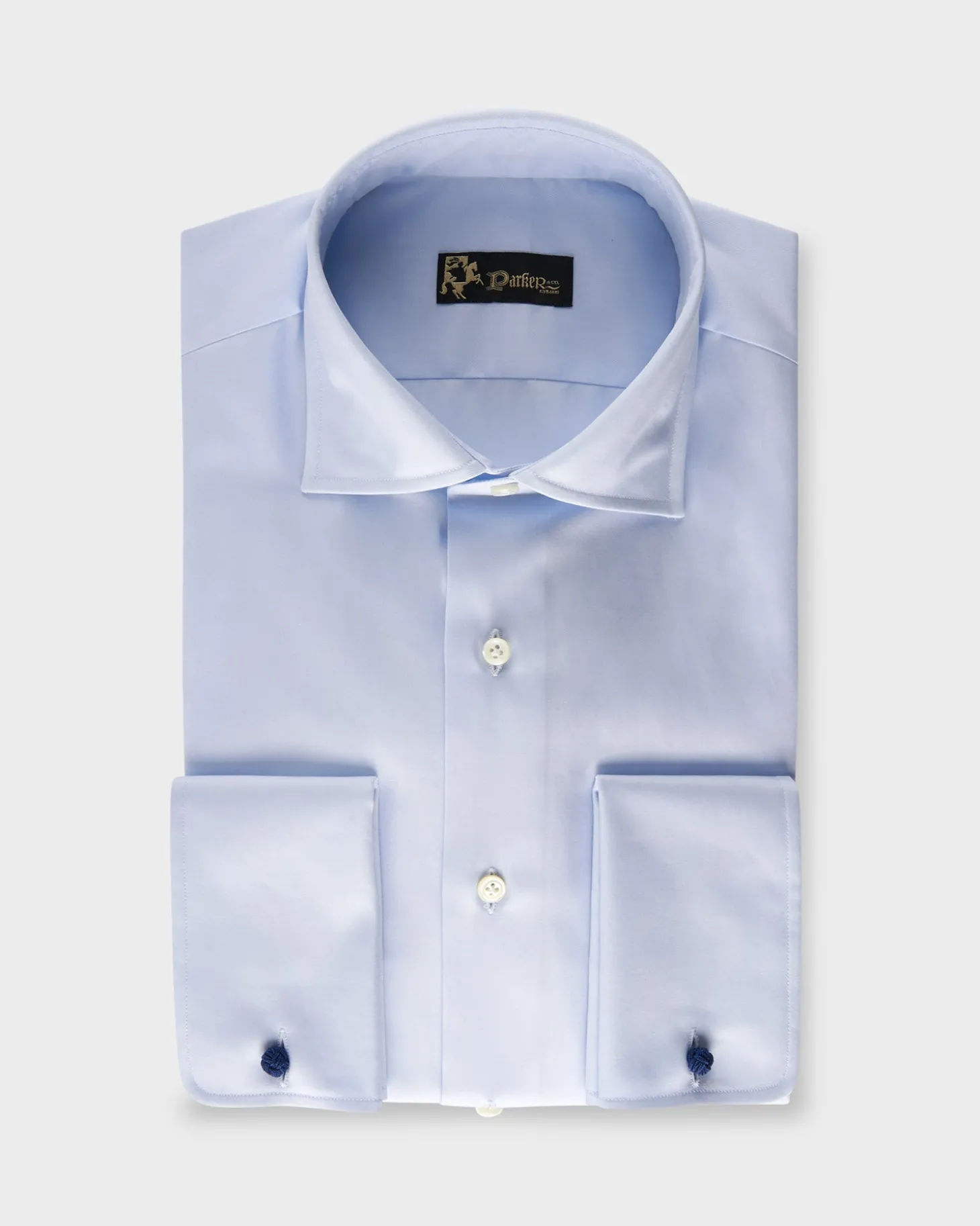 Light Blue Cotton French Cuff Shirt
