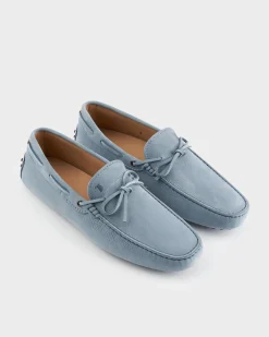 Light Blue Nubuck Gommino Driving Shoes