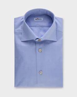 Light Blue Oxford Weave Cotton Shirt