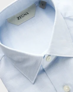 Light Blue Pure Linen Shirt