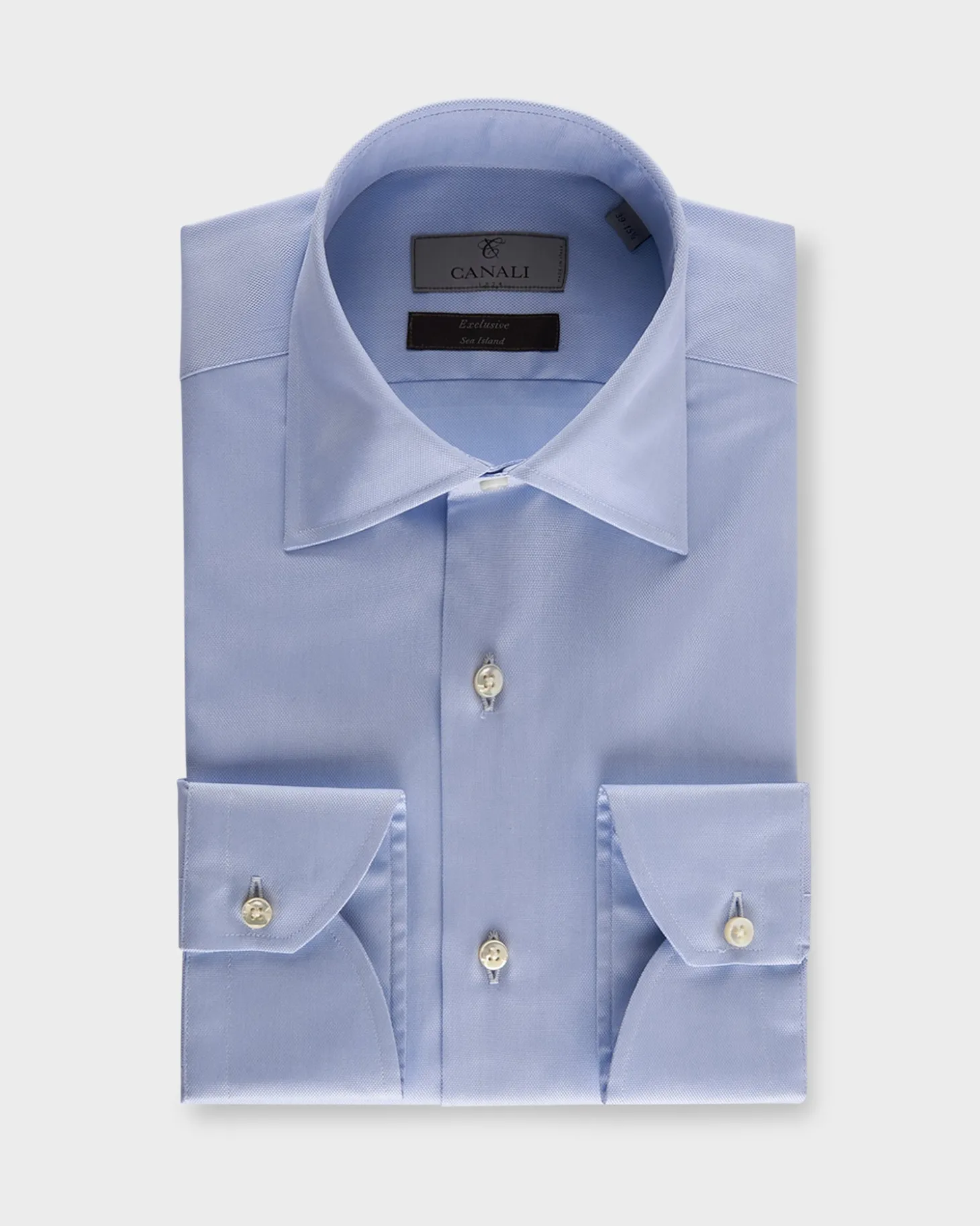 Light Blue Sea Island Cotton Shirt