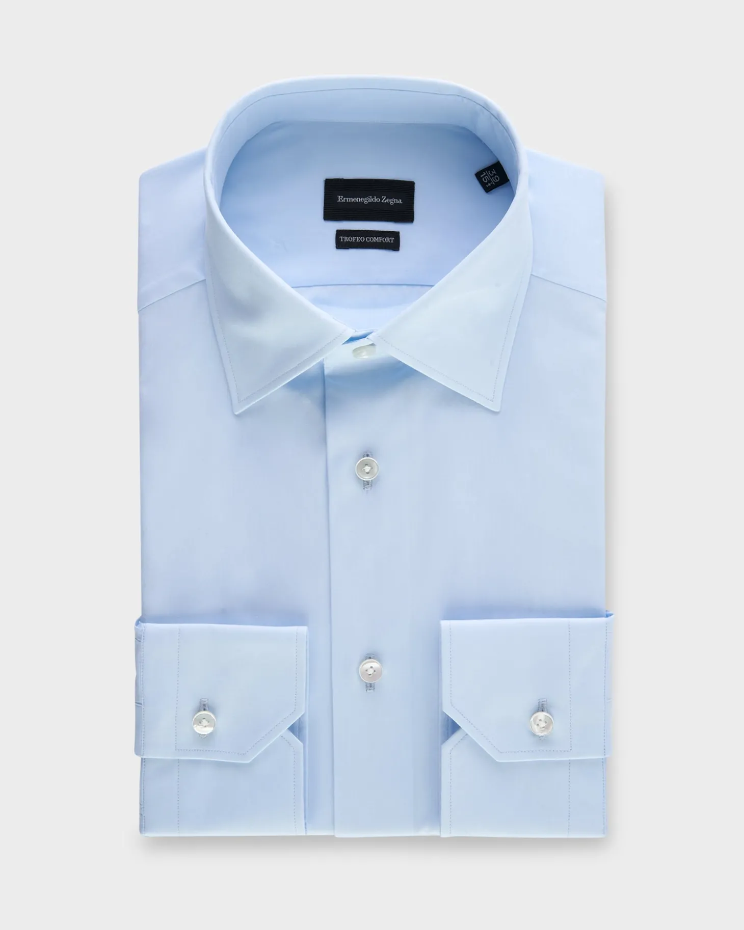Light Blue Trofeo Comfort Cotton Shirt