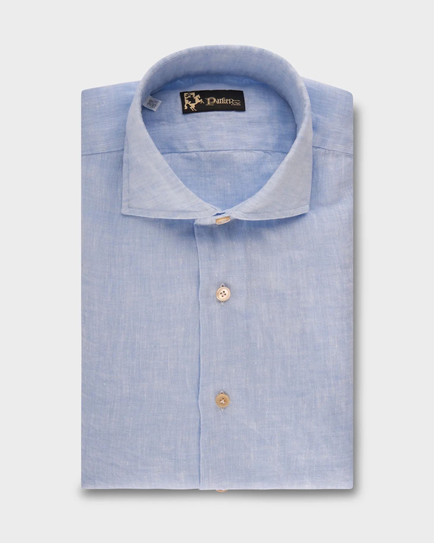 Light Blue Washed Linen Shirt