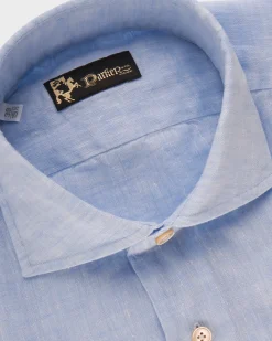 Light Blue Washed Linen Shirt