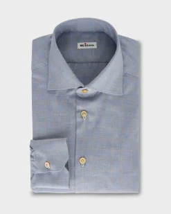 Light Blue With Grey Overcheck Shirt