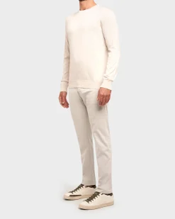 Light Stone Brushed Cotton Tellis Stretch Jeans
