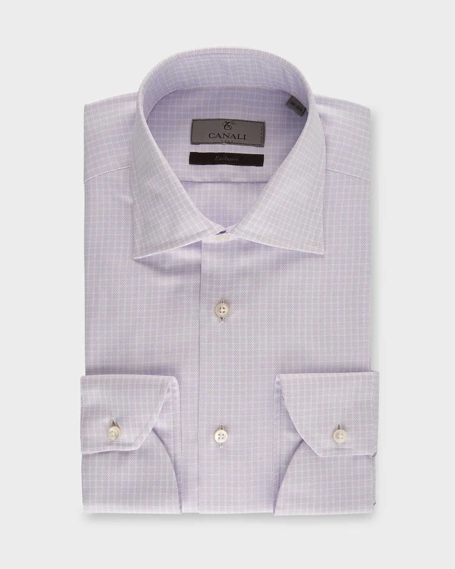 Lilac And White Check Exclusive Cotton Shirt