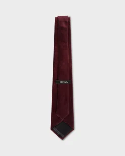 Maroon And Black Diamond Pattern Tie