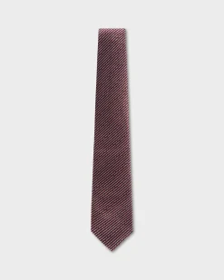 Maroon Diagonal Abstract Pattern Tie