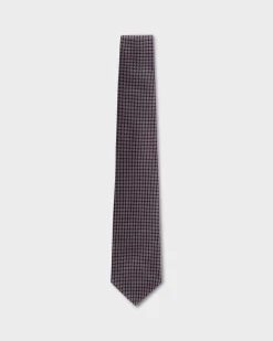 Mauve And Navy Circles Tie