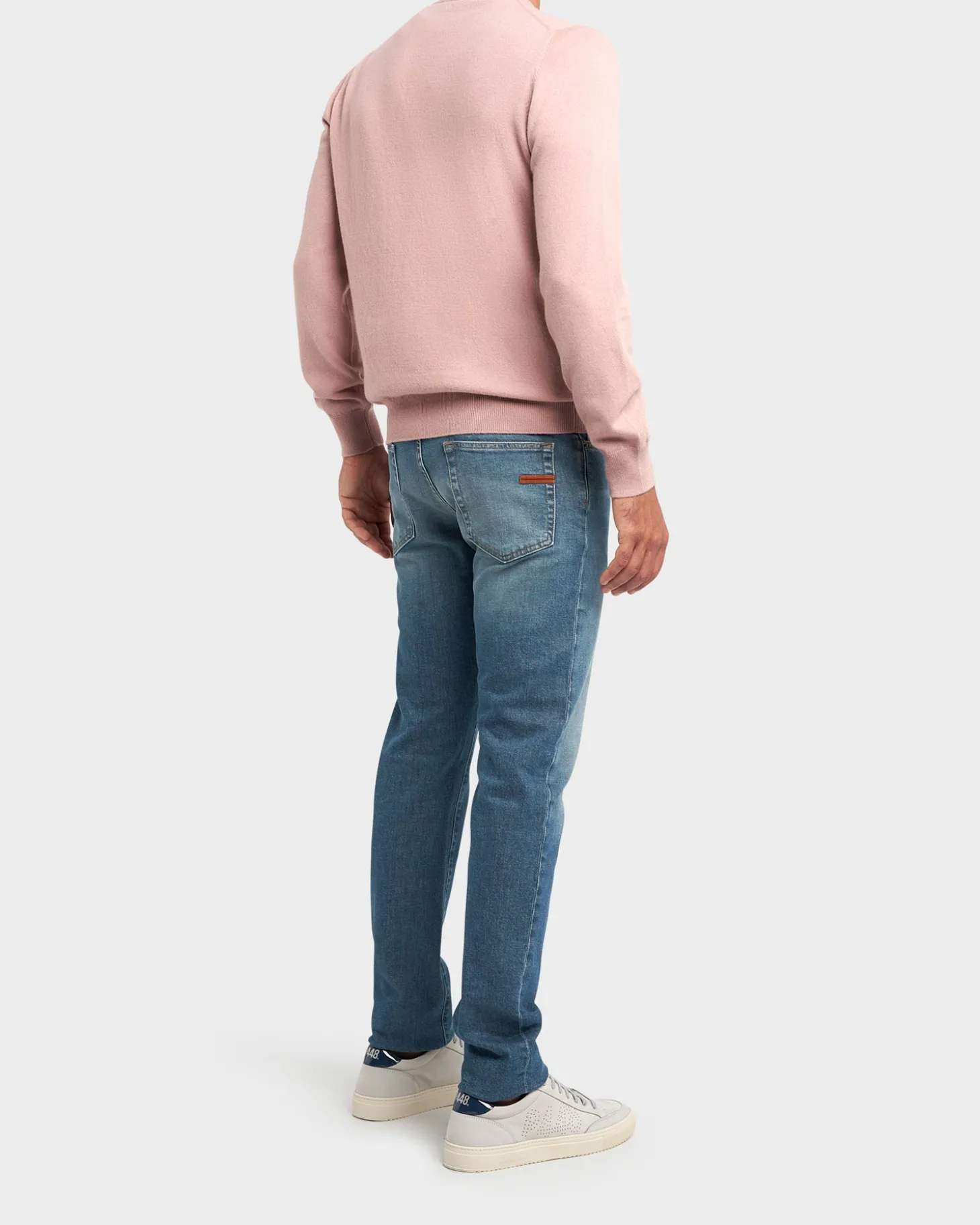 Mauve Cashmere Crew Neck Sweater