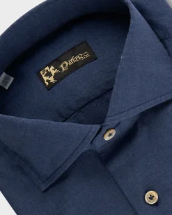 Mid Blue Cotton Denim Shirt