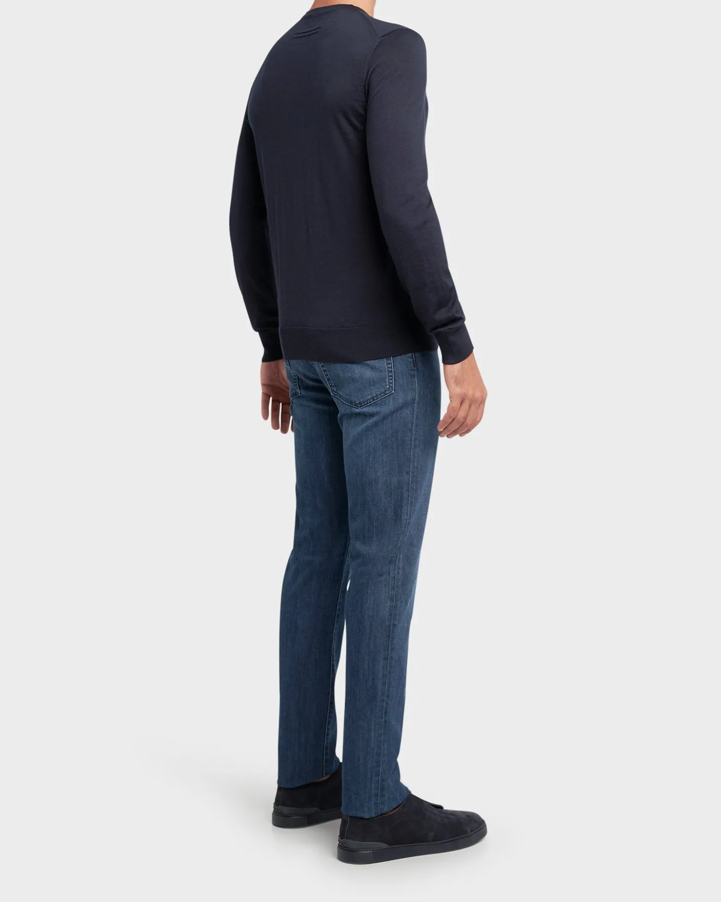 Mid Blue Cotton Stretch Slim City Jeans