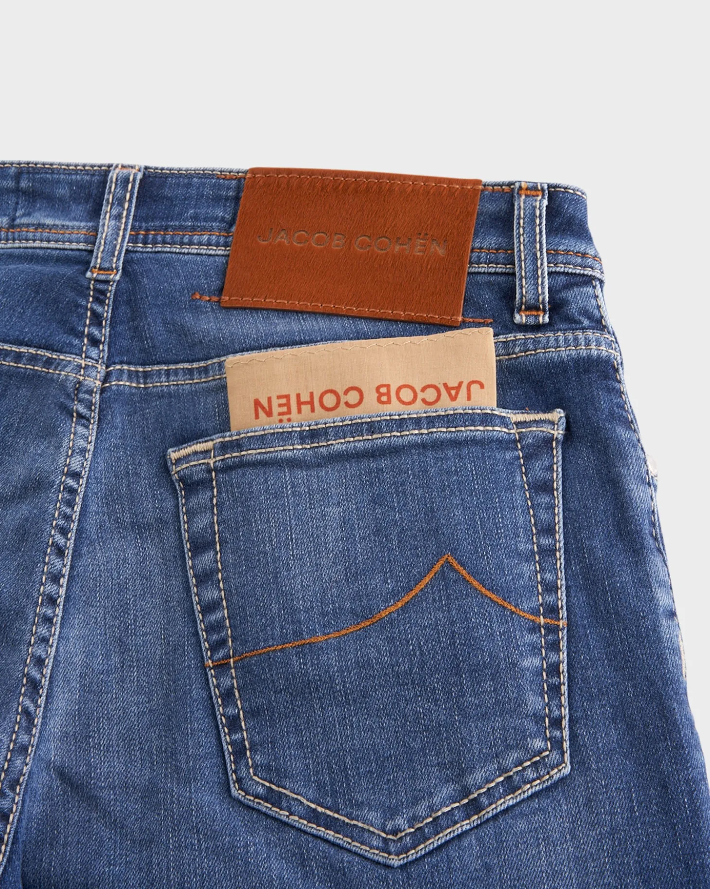 Mid Blue Cotton Stretch Skinny Jeans