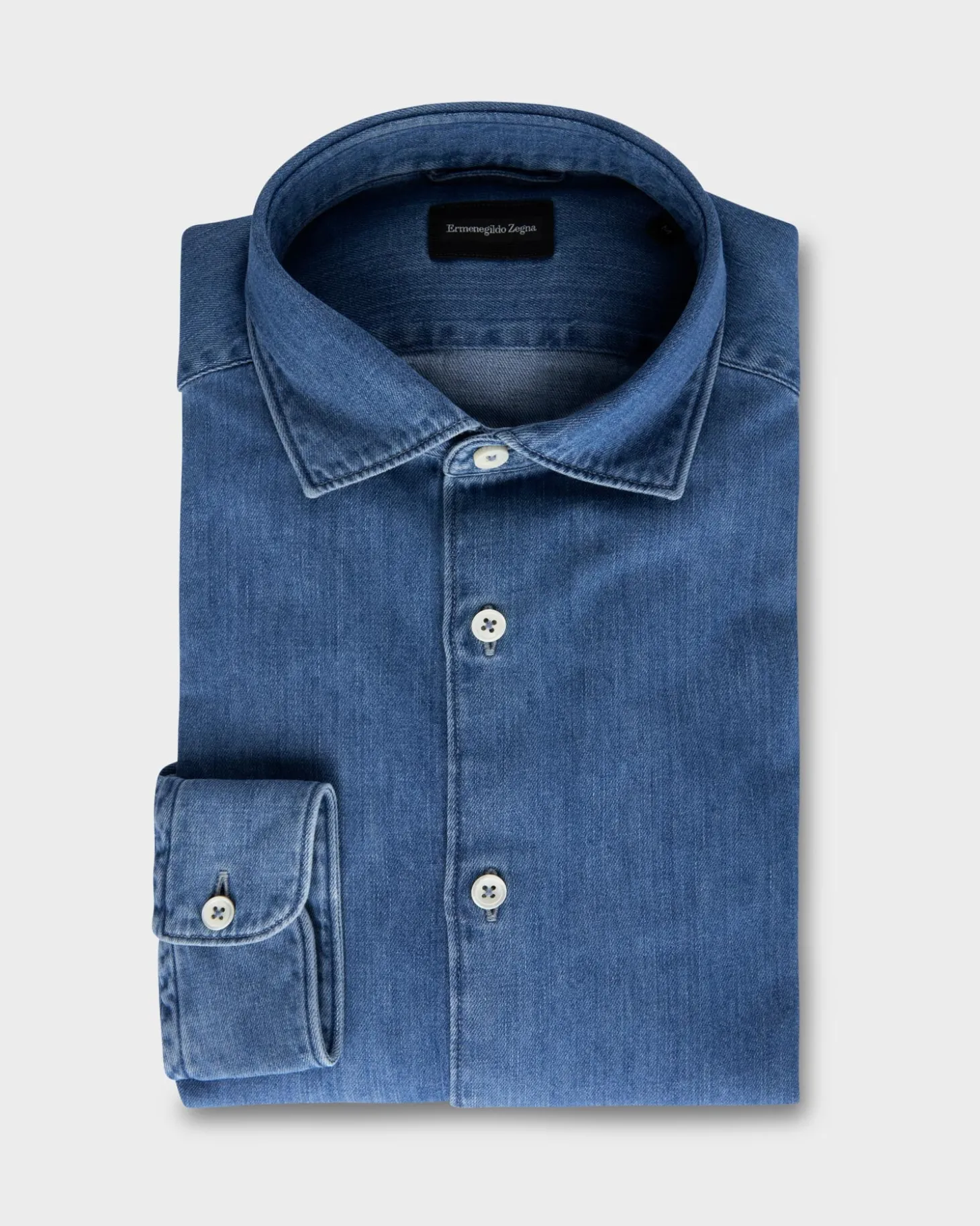 Mid Blue Denim Shirt