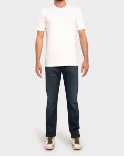 Mid Blue Everett Slim Straight Jeans