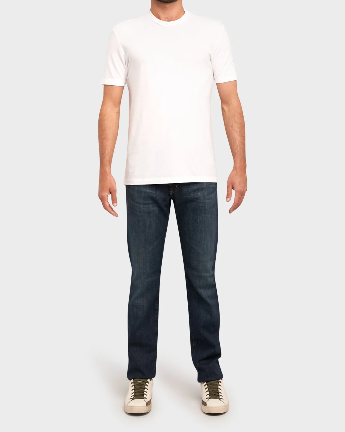 Mid Blue Everett Slim Straight Jeans