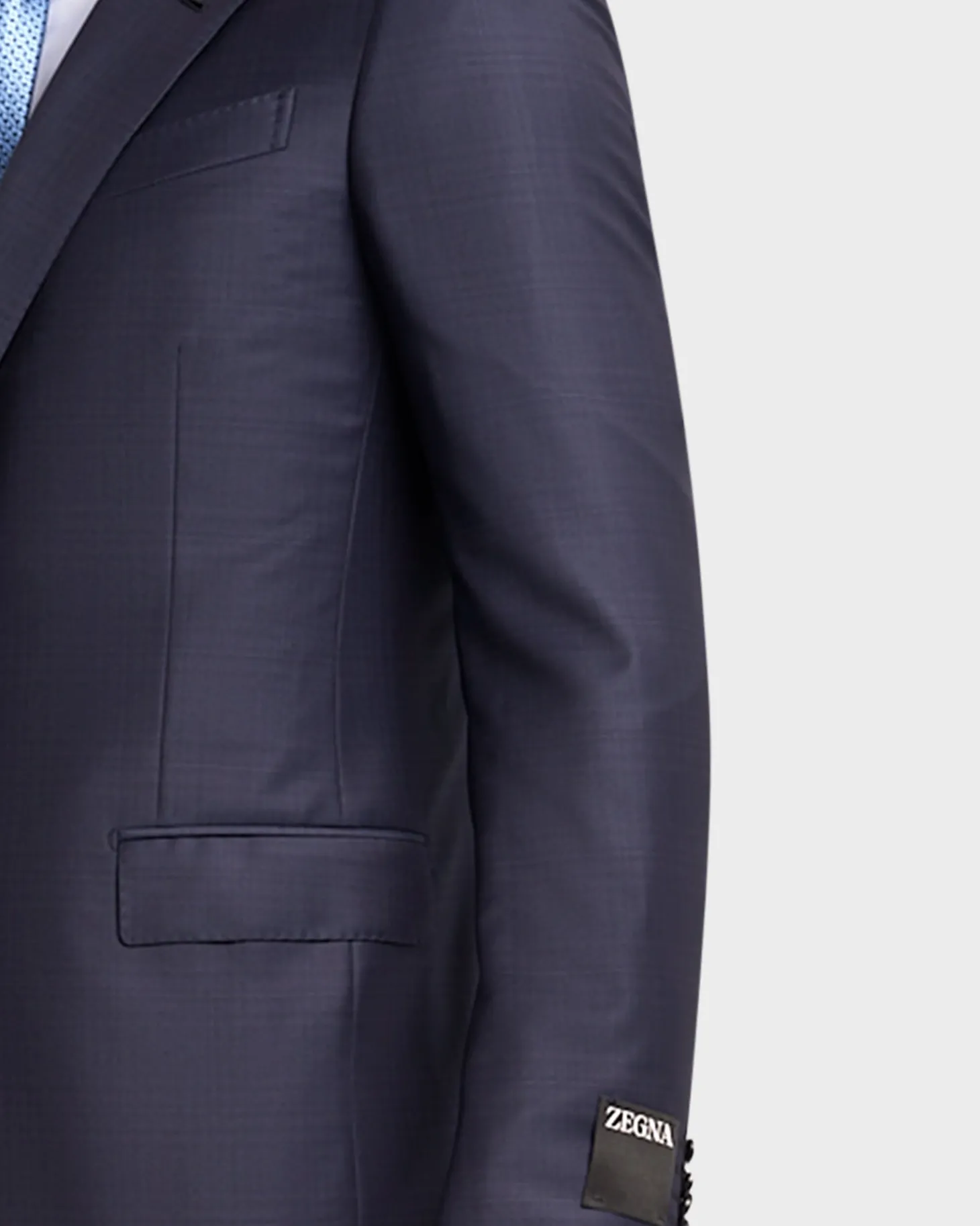 Mid Blue Glen Check Trofeo Wool Suit