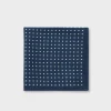 Midnight And Grey Polkadot Wool Pocket Square