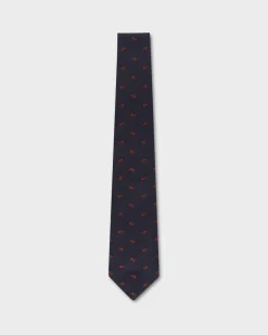Midnight And Red Paisley Tie