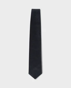 Midnight Blue Jacquard Silk Tie