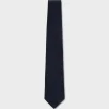 Midnight Blue Linen And Silk Tie