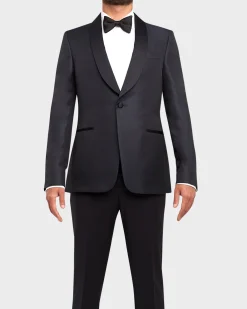 Midnight Blue Textured Dinner Jacket