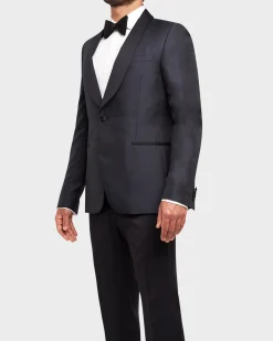 Midnight Blue Textured Dinner Jacket