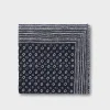 Midnight Flower Pattern Frayed Edge Linen Scarf