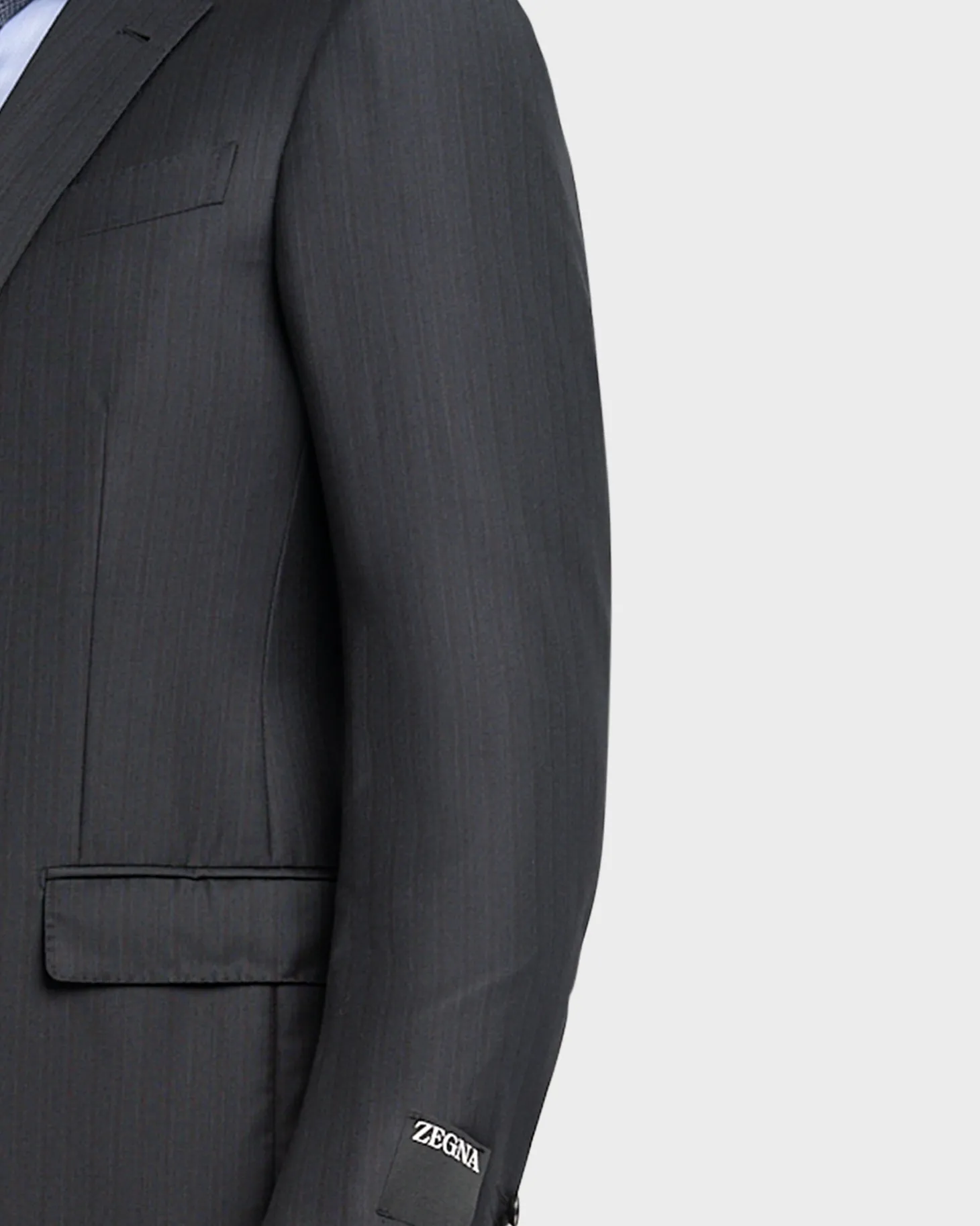 Midnight Grey With Burgundy Stripe Trofeo Wool Suit