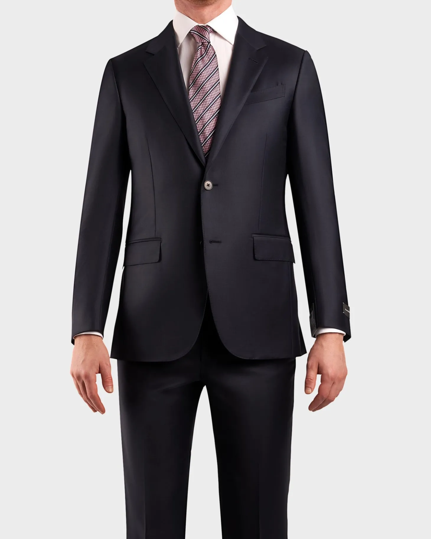 Midnight Pinpoint Pattern Trofeo Wool Suit