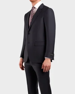 Midnight Pinpoint Pattern Trofeo Wool Suit
