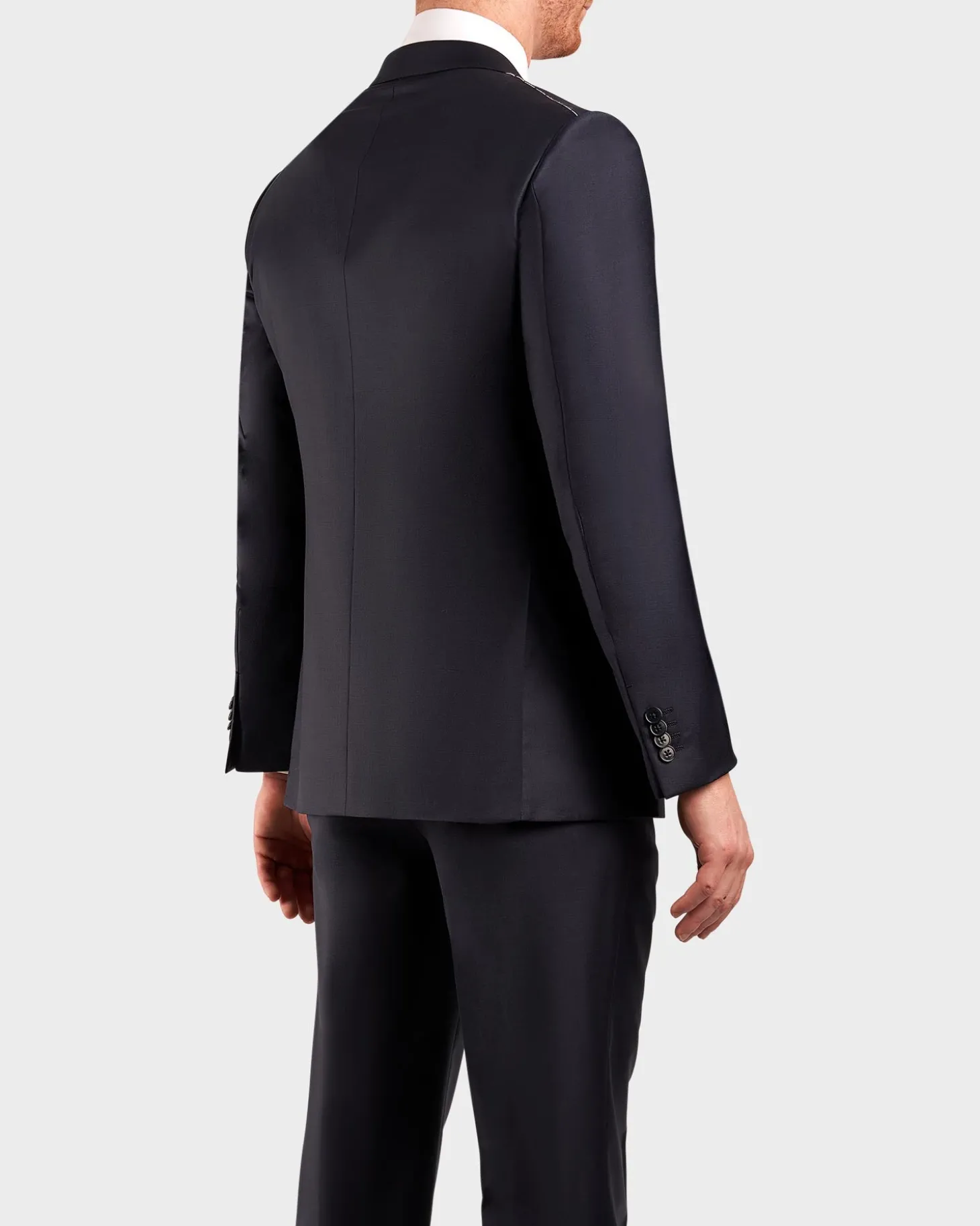 Midnight Pinpoint Pattern Trofeo Wool Suit