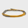 Mini Bead And Silver Horizon Combination Bracelet Orange