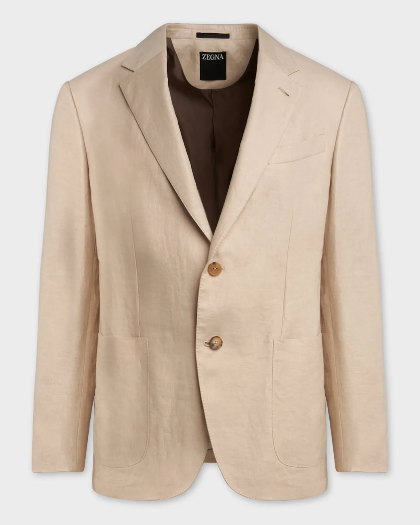 Natural Beige Linen Sports Jacket