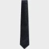 Navy And Blue Square Patterned Tie