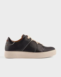 Navy And White Tiziano Low-Top Sneakers