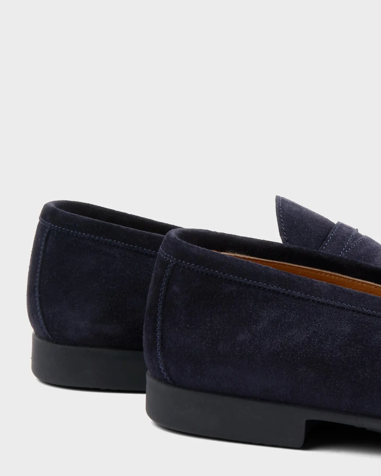 Navy Baku Suede Penny Loafer