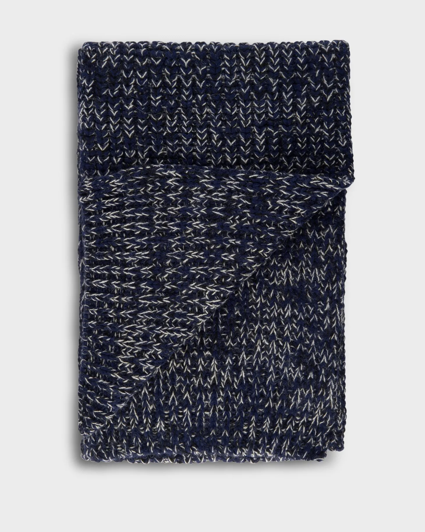 Navy Blended Alpaca Scarf