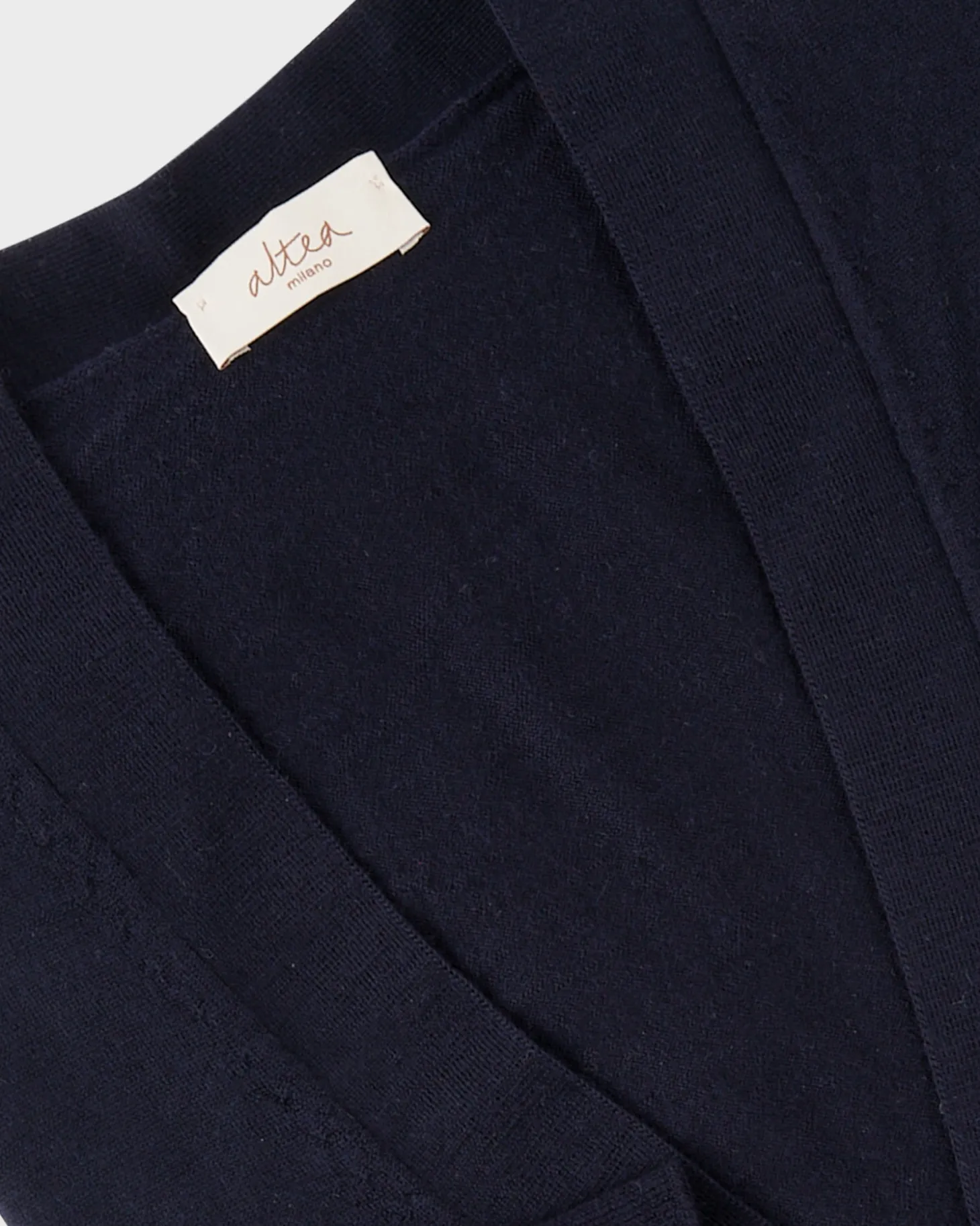 Navy Blue Extrafine Merino Button Up Cardigan