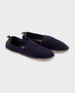Navy Blue Suede Espadrilles