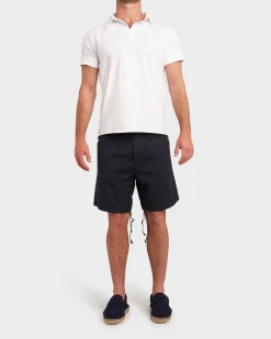 Navy Clark Cotton Twill Shorts