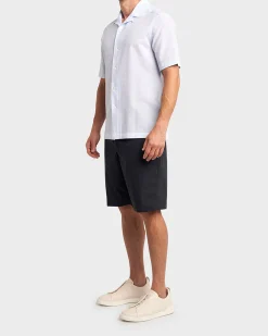Navy Cotton Drawstring Shorts