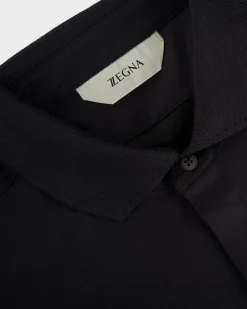 Navy Cotton Polo Shirt
