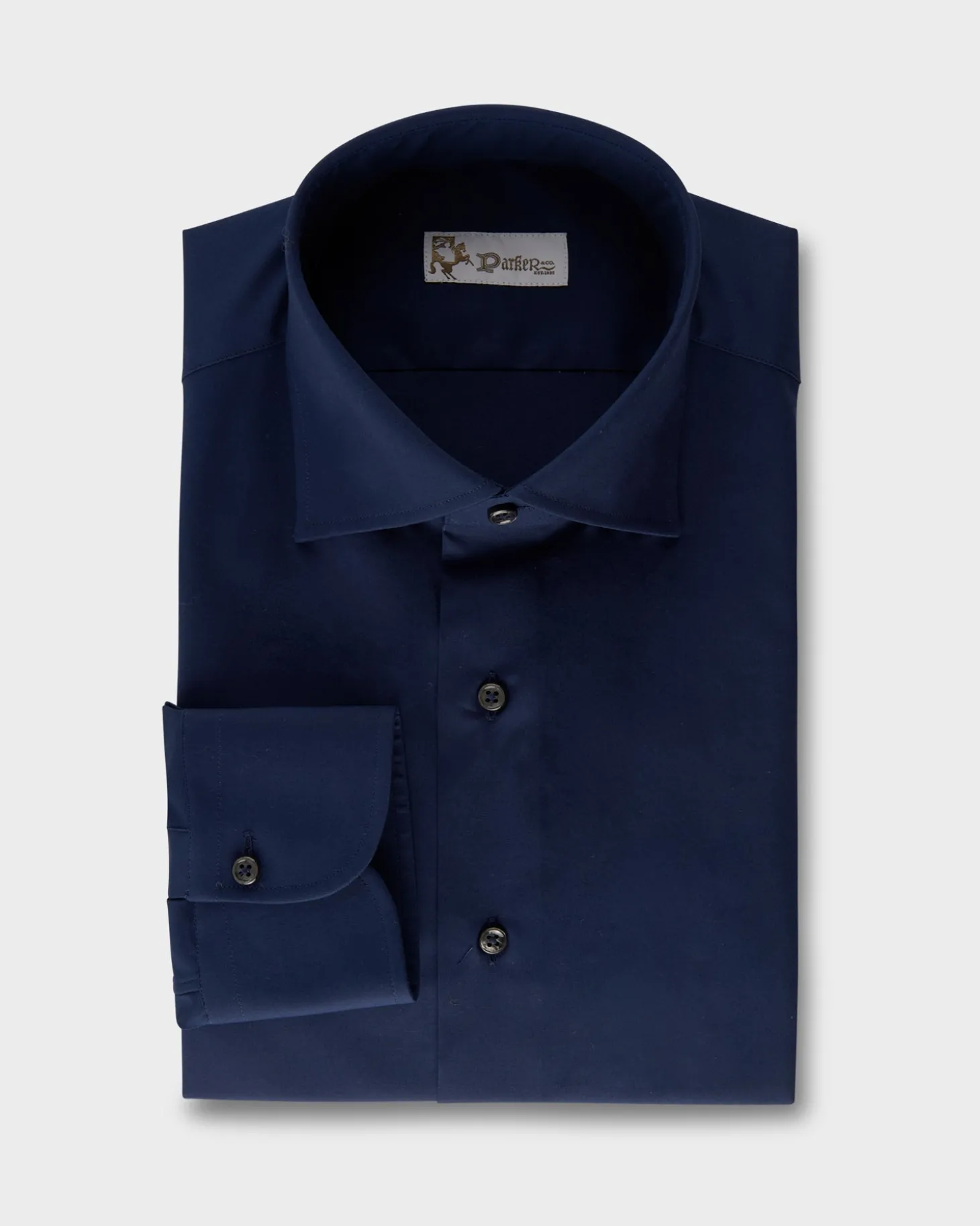 Navy Cotton Stretch Shirt