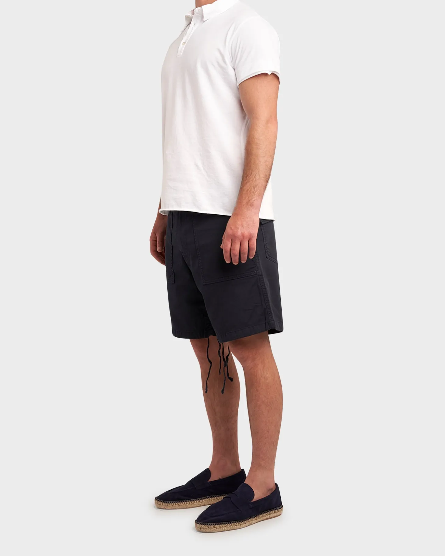 Navy Cotton Twill Mason Shorts