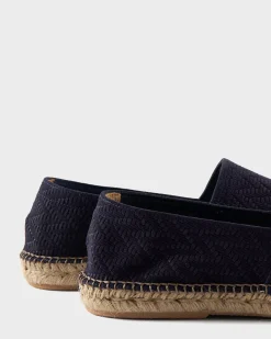 Navy Intreccio Suede Espadrilles