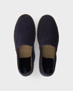Navy Intreccio Suede Espadrilles