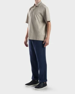 Navy Linen Trousers